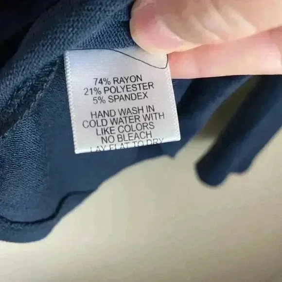 Gibson Ruffled Edge Raglan‎ Pullover Navy - Picture 7 of 9